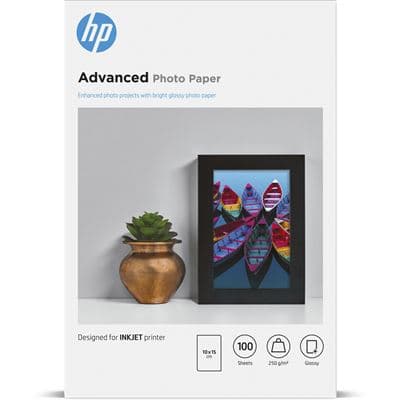 HP HP Advanced 10x15cm Glossy 250gsm Photo Paper - 100 Sheets 9RR49A