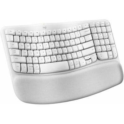 Logitech Logitech Wave Keys Wireless Ergo Keyboard - White 920-012282