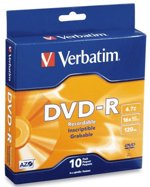 Verbatim Verbatim DVD-R 4.7GB 16x 10 Pack on Spindle MV244