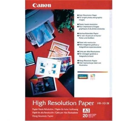 Canon Canon HR-101 A3 High Resolution 110gsm Photo Paper - 20 Sheets HR101A3II
