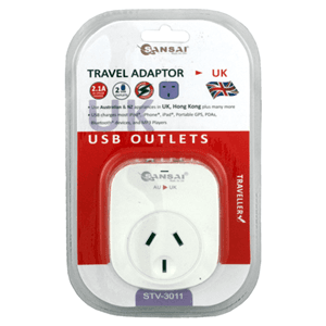 Sansai Sansai Outbound USB Travel Adapter - NZ/AU to UK Plug SPB0192