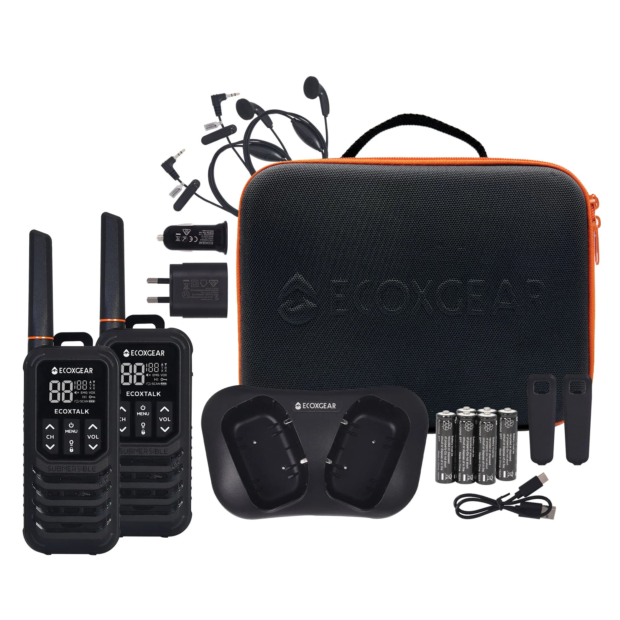 Ecoxgear EcoX UHF 2W 2 Pk Black ECXG2002