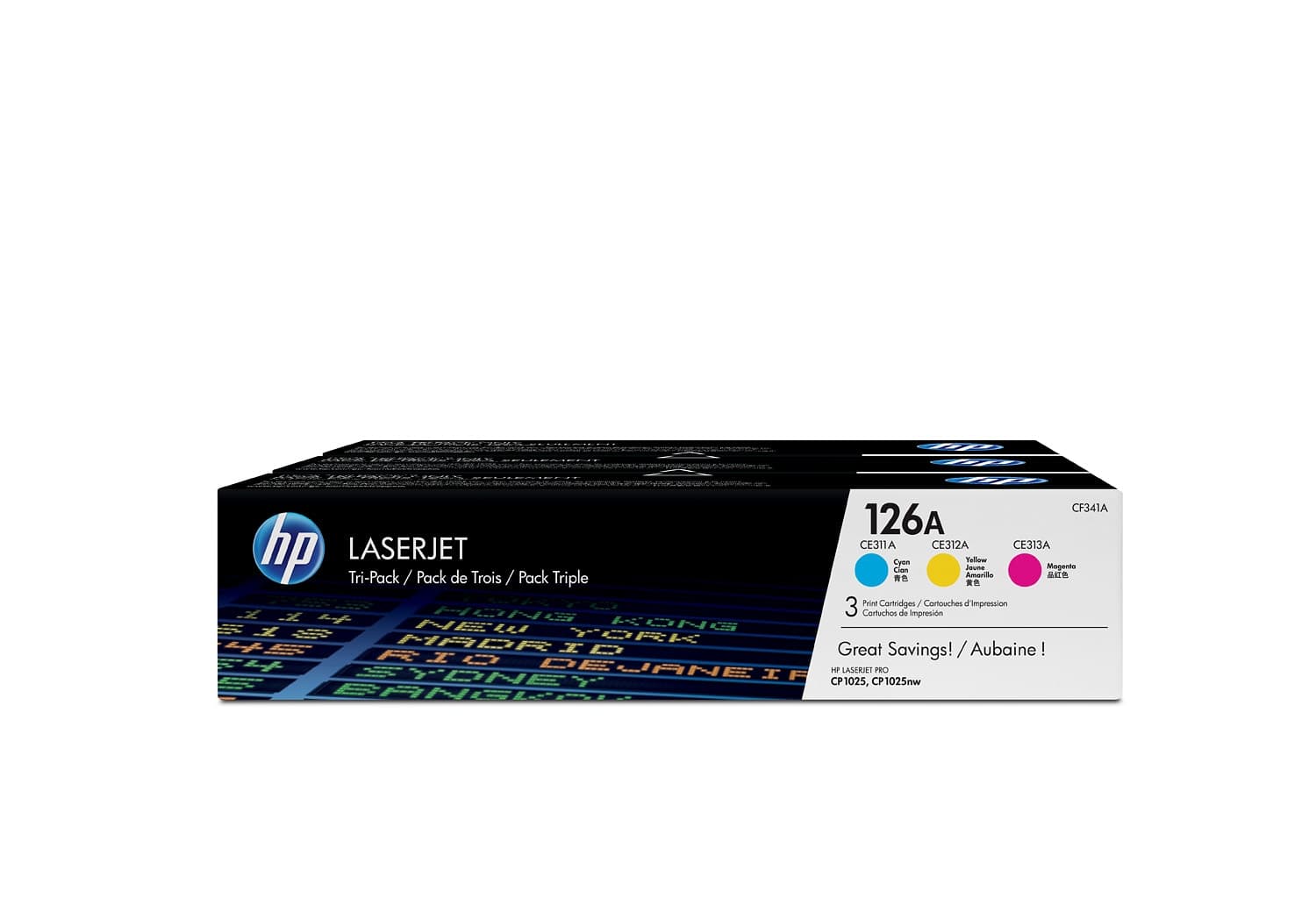 HP HP 126A CMY Tri-pk Ton CF341A HTCF341