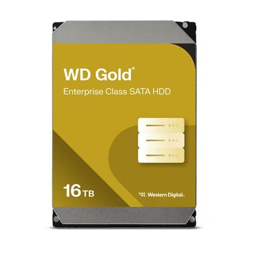 WD WD Gold Enterprise Class 16TB HDD 3.5" SATA 512MBS 7200RPM 5YRS Wty WD161KRYZ