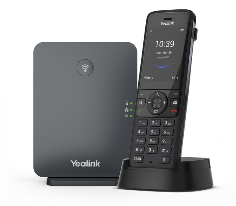 Yealink W78P Wireless DECT Phone System with W70B Base Station and W78H Handset — Yealink