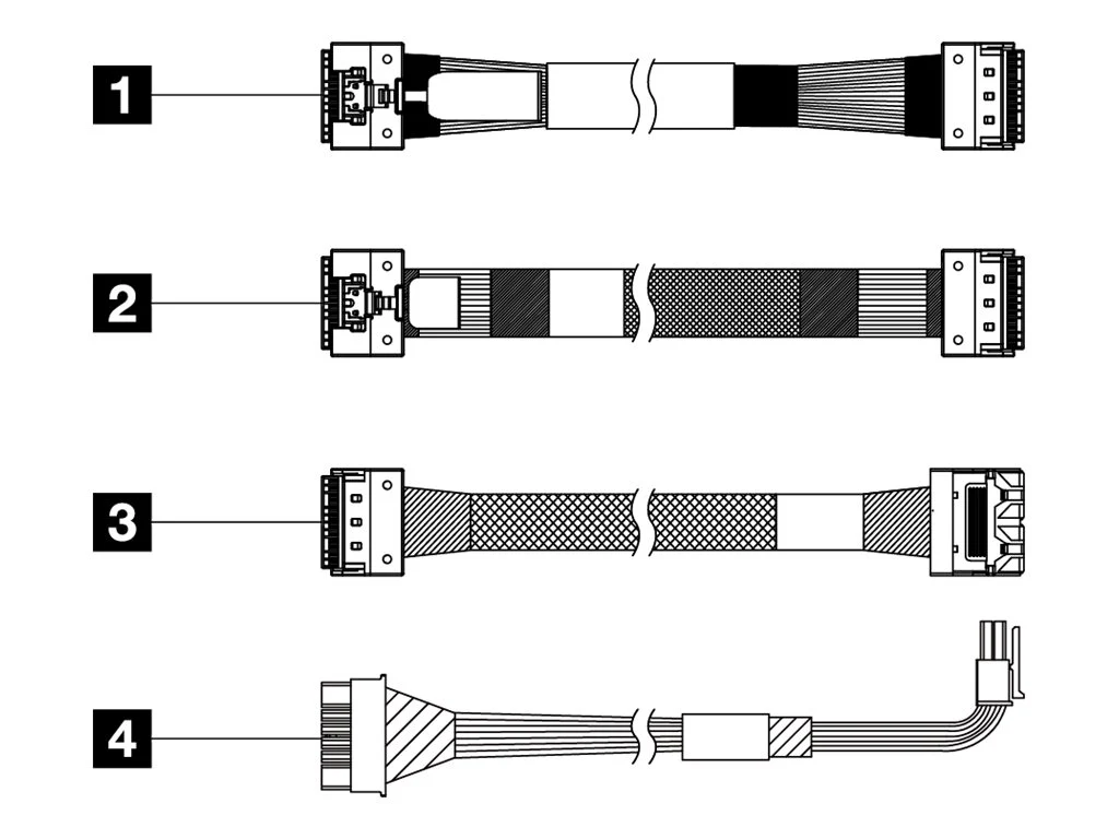LENOVO THINKSYSTEM SR650 V3 2.5" CHASSIS FRONT BP3 SAS/SATA CABLE KIT — LENOVO