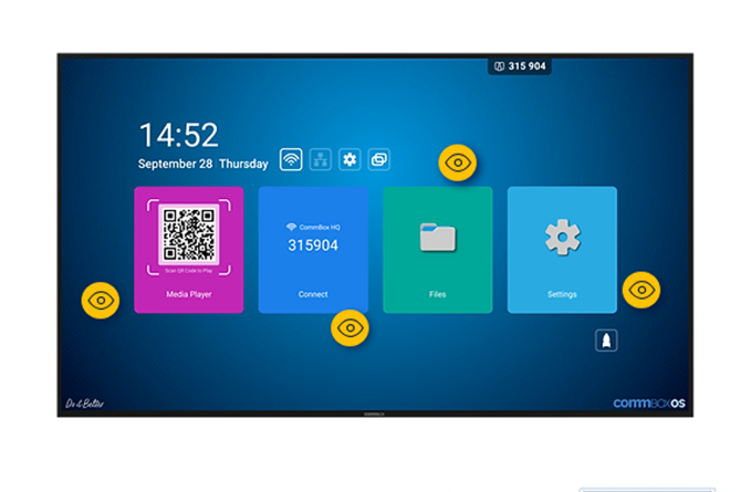COMMBOX 98" INTELLIGENT GEN2 4K UHD DISPLAY,24/7 HDMI, ANDROID 14, WALL BRACKET,5YR — COMMBOX