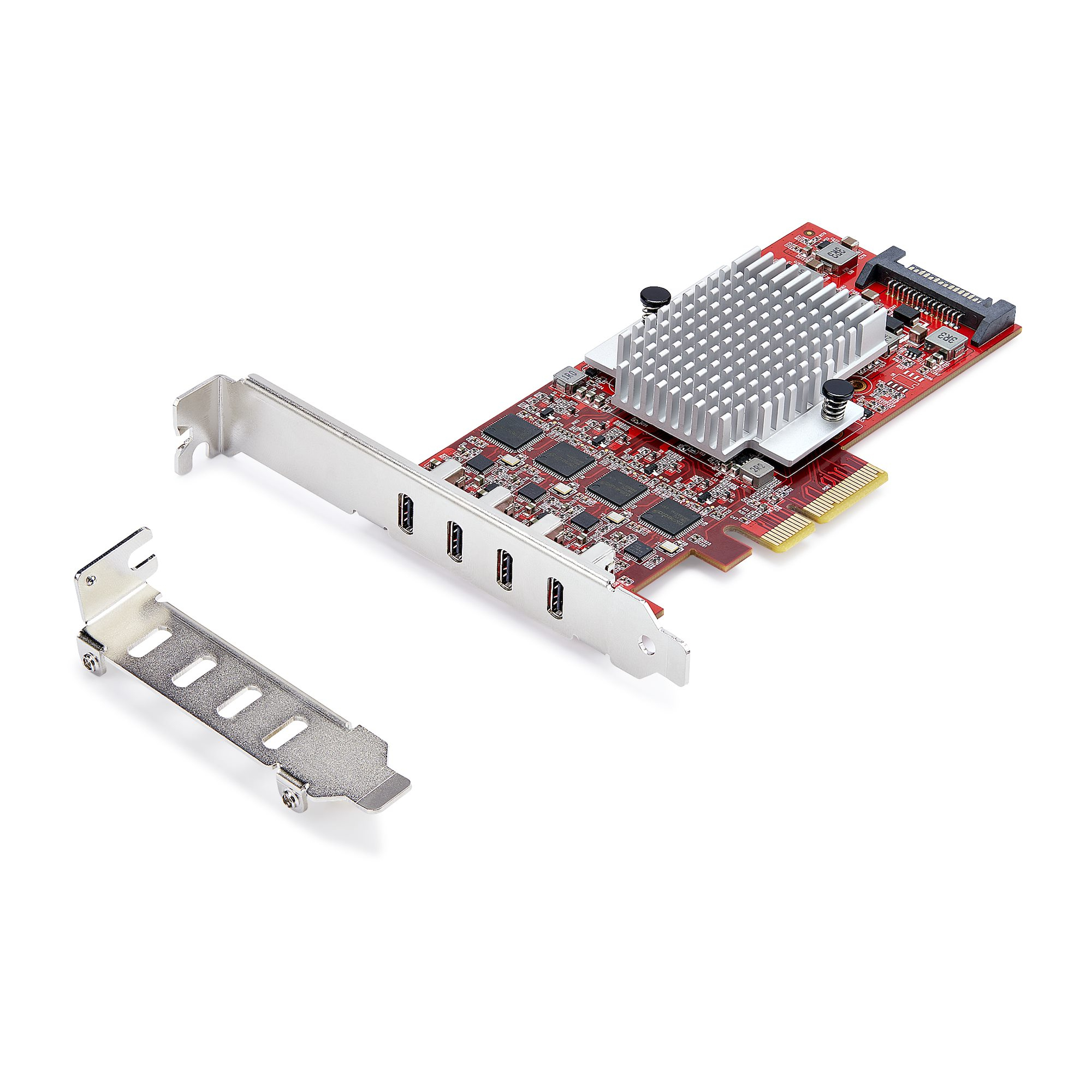 STARTECH.COM 4-PORT USB TYPE-C PCIE CARD, USB-C 10GB, 4X CONTROLLERS, TAA, 2 YR — STARTECH