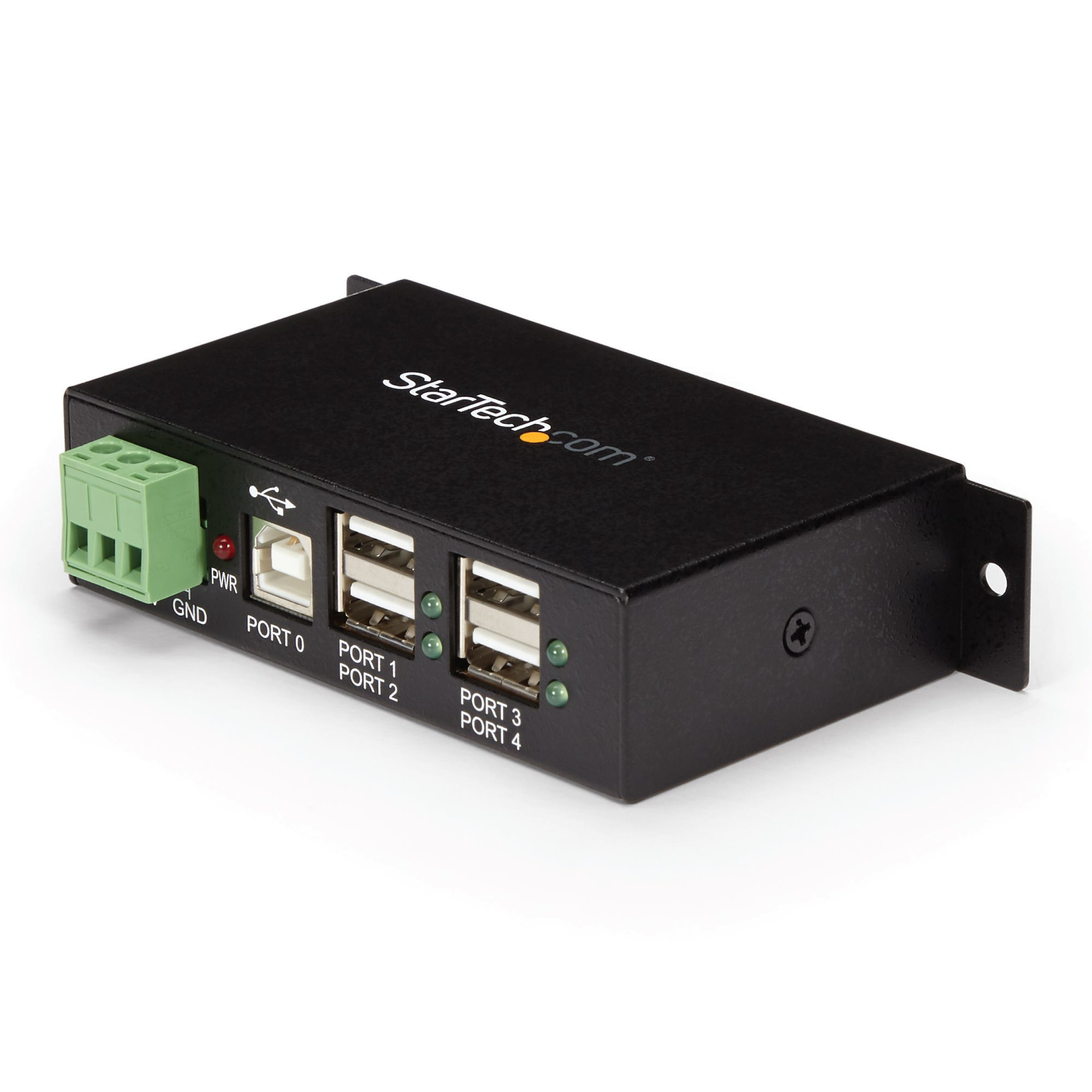STARTECH.COM 4 PORT USB 2.0 HUB (USB-A) - METAL INDUSTRIAL HUB - MOUNTABLE 2 YR — STARTECH