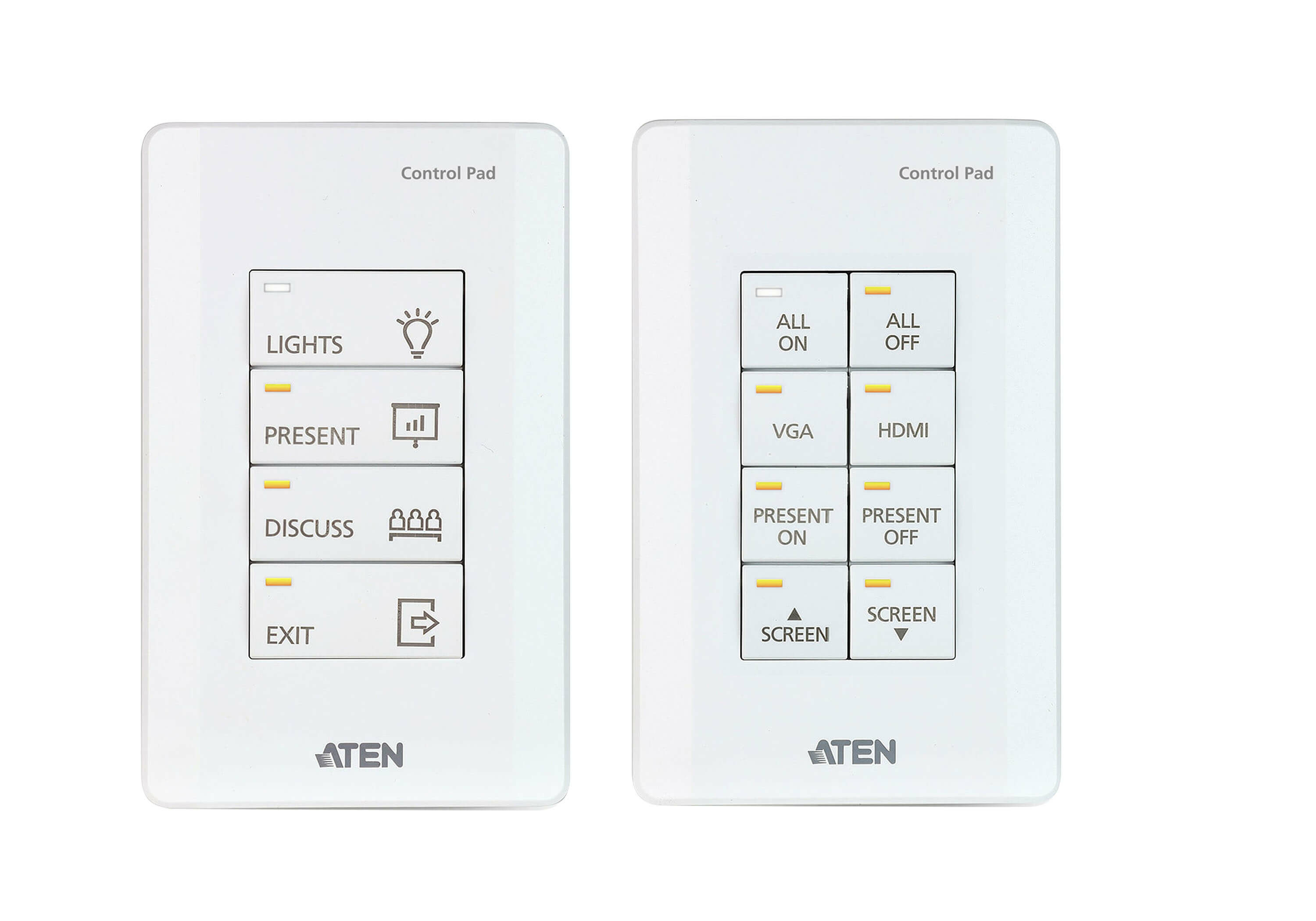 ATEN 8 BUTTON CONTROL PAD WITH 1 GANG US WALL PLATE — ATEN