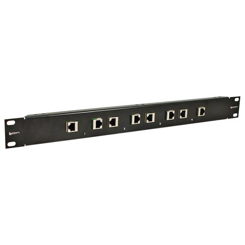 L-com 19inch Rack Mount 4-Port RJ45 10/100/1000 Base-T CAT6 Lightning Surge Protector — L-com