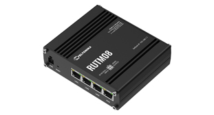 Teltonika RUTM08 Iindustrial Gigabit 4 Port Ethernet VLAN Router — Teltonika