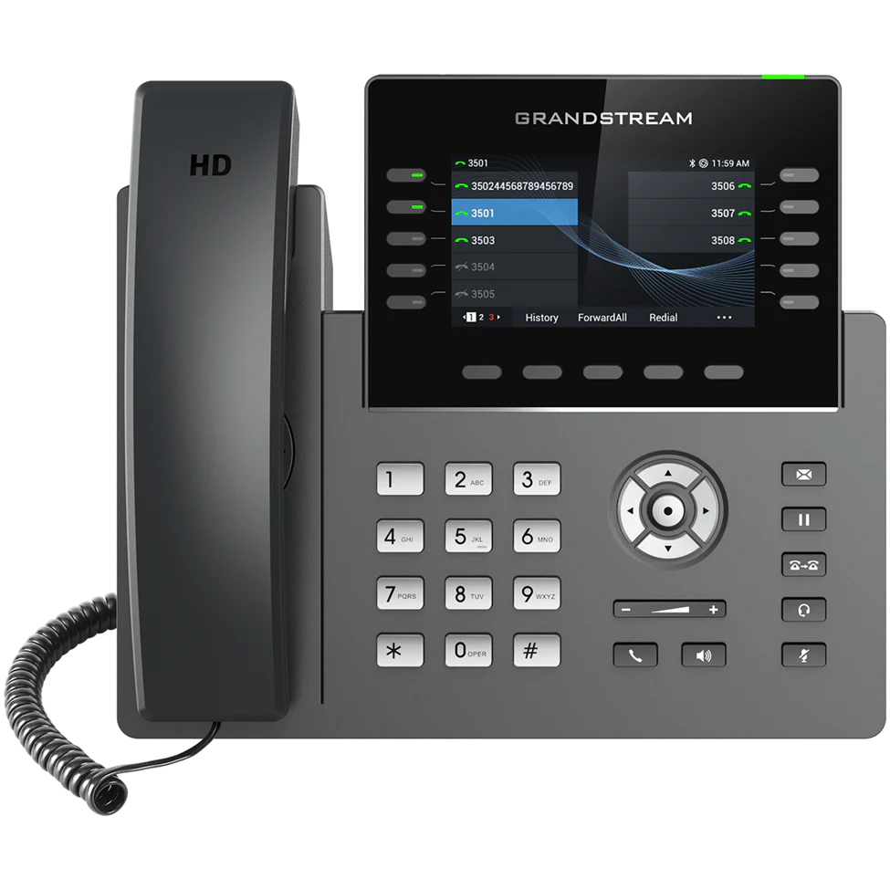 GRP2615 HD IP Phone Colour Screen 10-line PoE — Grandstream Networks