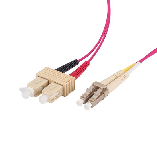 DYNAMIX 10M 50u LC/SC OM4 Fibre Lead (Duplex, Multimode) — Dynamix