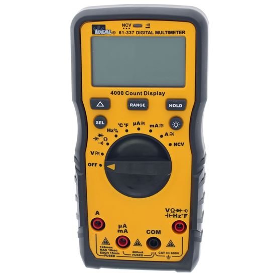 IDEAL INDUSTRIES 600V Auto Range Multimeter. 600V AC/DC CAT III — Ideal Industries
