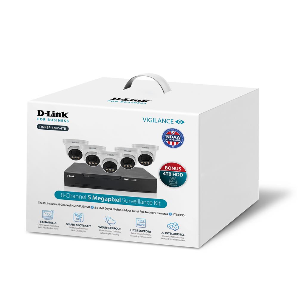 Dlink Vigilance Kit 8CH 5MP4TB — D-Link